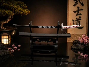 Mini Katana – Černá s bílou rukojetí