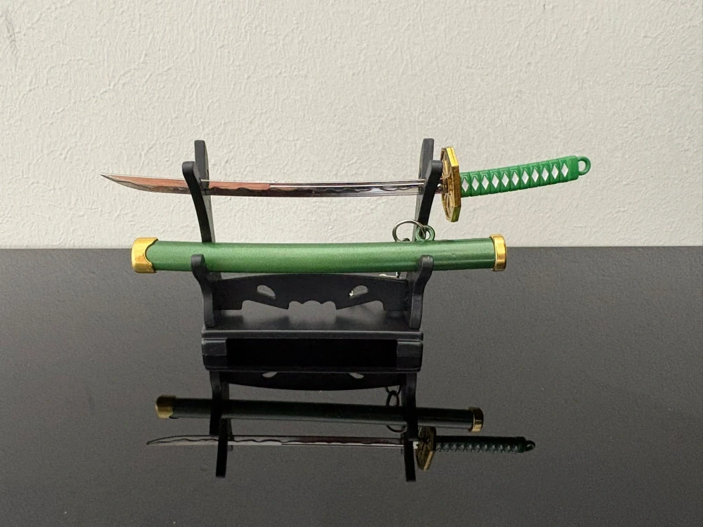 Mini Katana – Zelená se zlatými detaily
