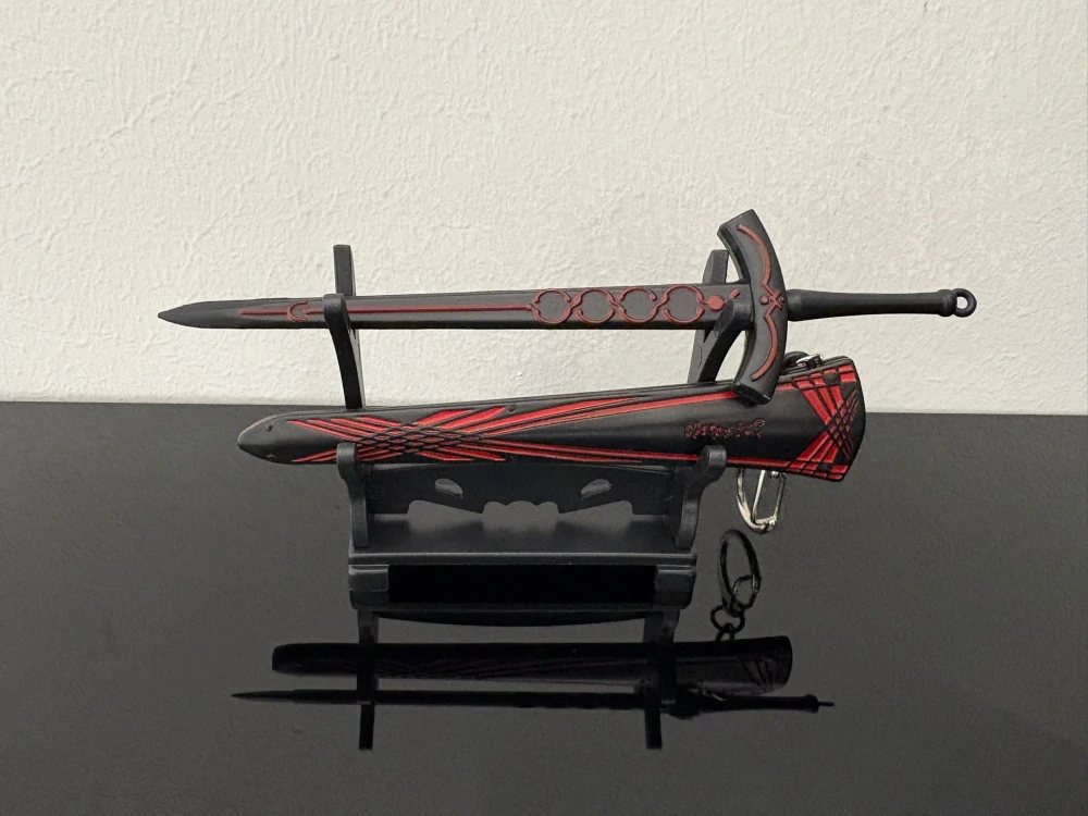 Mini meč – Černý s červenými detaily