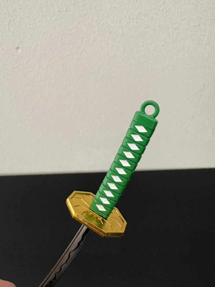 Mini Katana – Zelená se zlatými detaily