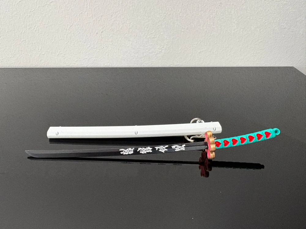 Mini Katana – Tyrkysová s červenými detaily