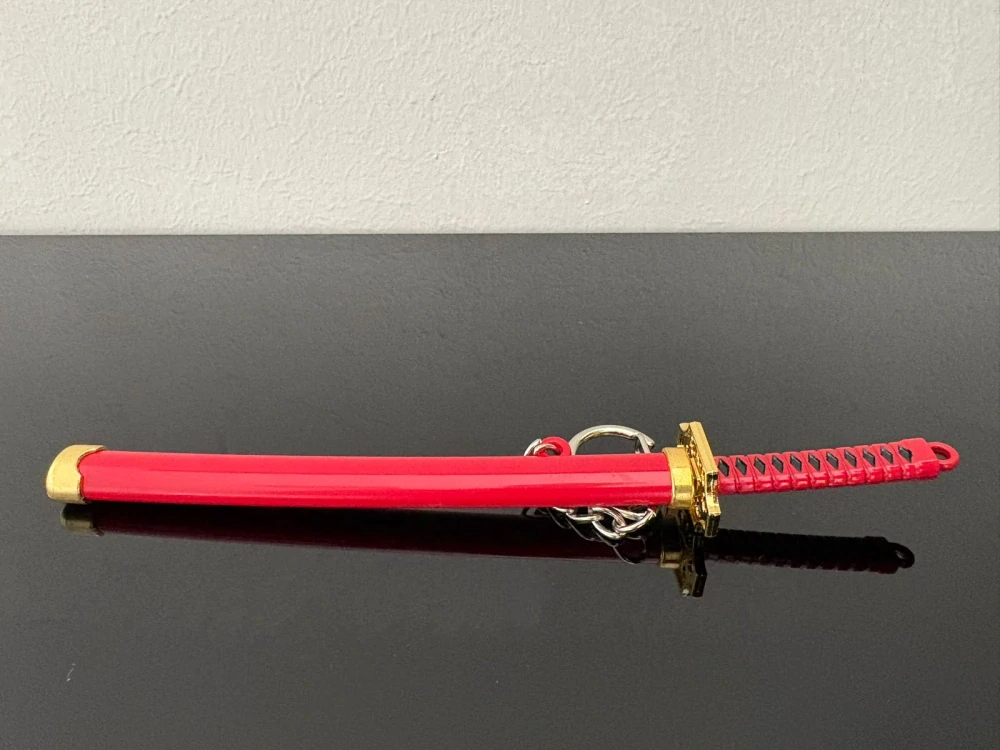 Mini Katana – Červená se zlatými detaily
